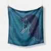 Twill Silk Scarf Woman Double Horse Print Square Scarves Wraps Bandana Small Hijab Foulards Lady Tie Headband Neckerchief 53CM