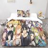 Anime Sword Art Online Duvet Cover Pillowcase Bedding Set Adult Boy Girl Bedroom Decoration Children Gift Single Double Size