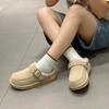 Soft Slip-on Mules Women 2026 Fall Winter Comfortable Lightweight Fuzzy Shoes Round Toe Thick Sole