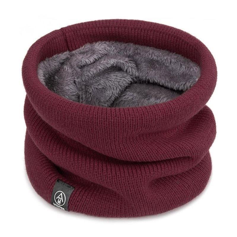 Autumn and winter solid color scarves for men and women riding windproof, piled and thickened warm wool pullover scarves are versatile