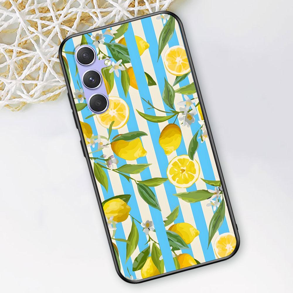Summer Fruits Lemon Case for Samsung Galaxy A51 A53 A54 A31 A52 A12 A13 A21s A22 A32 A11 A22 A33 A41 A52s A73 TPU Phone Cover