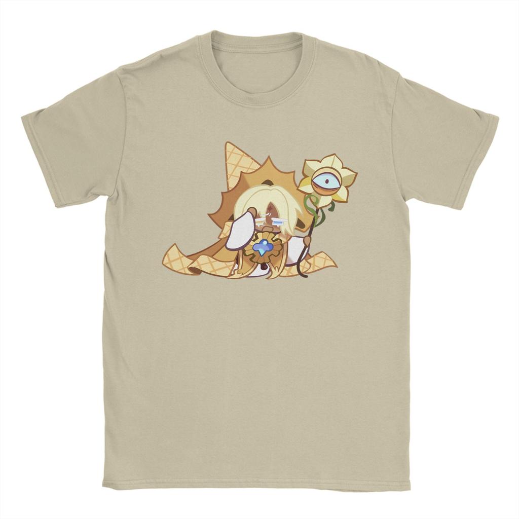 Cookies Run Kingdom Unisex T Shirt Pure Vanilla Cookie Crazy Tees Short Sleeve O Neck TShirt Cotton Party Clothes