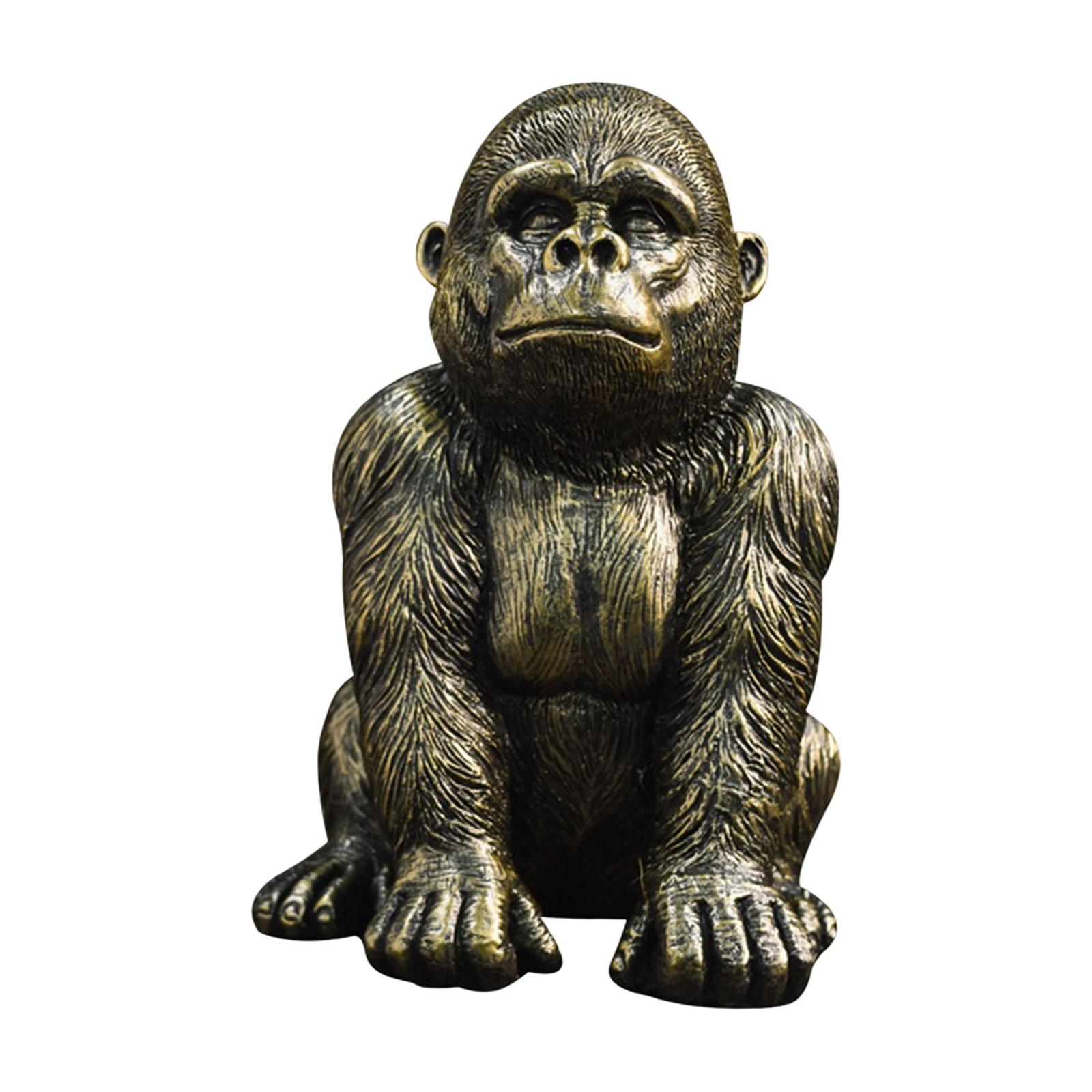 

Фигурка гориллы Фото реквизит Статуя из смолы Столовая Шкаф для улицы бронзовый