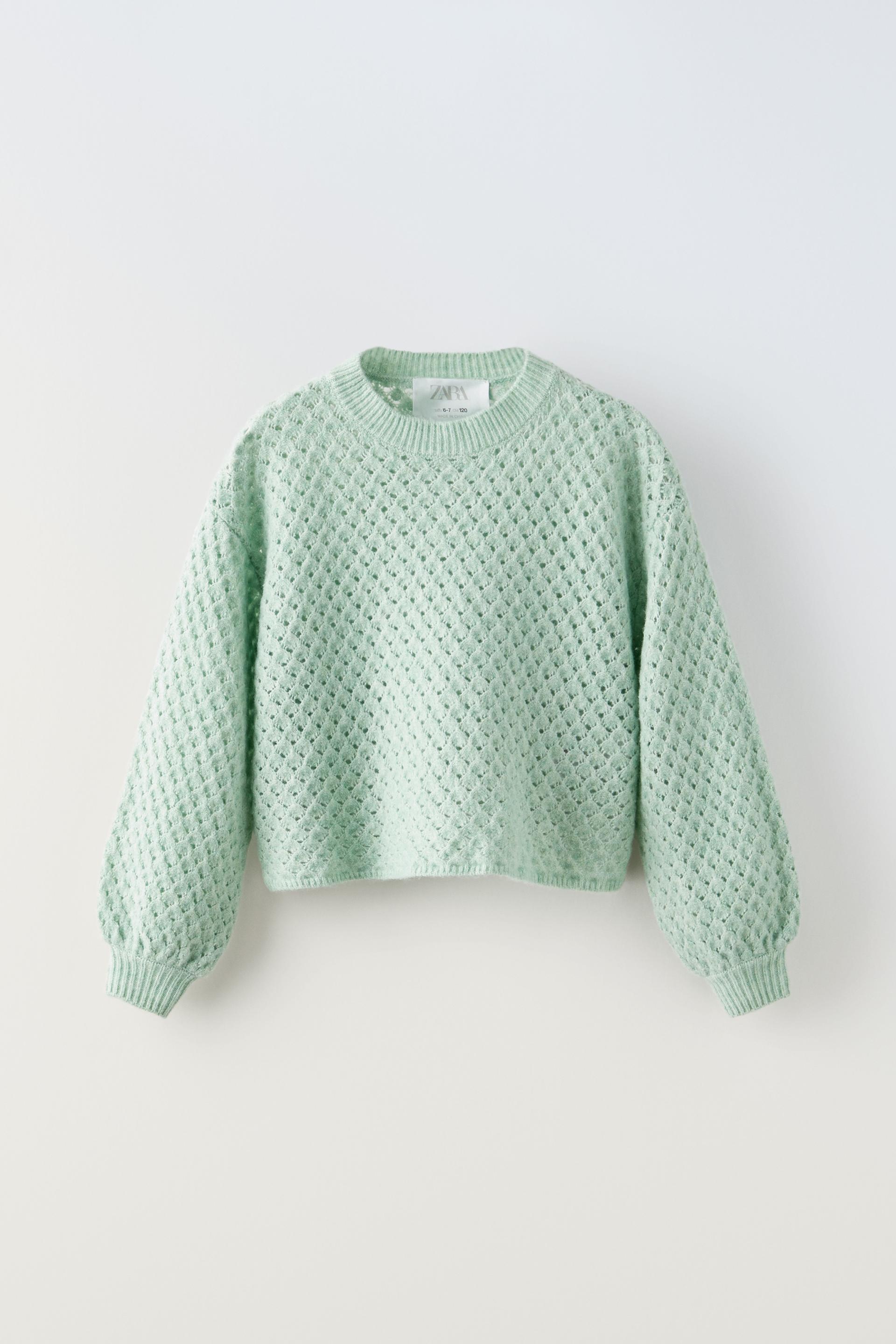 

УКОРОЧЕННЫЙ СВИТЕР ИЗ ПУАНТЕЛЯ