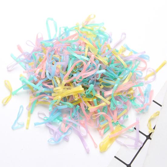 220Pcs Kid Girls Multicolor Disposable Hairbands Elastic Rubber Ponytail Holder