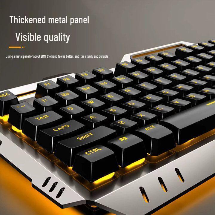 Wired Mechanical Keyboard, Headset & Mouse Set for Gaming and Office Use