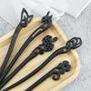 34 Styles Natural Black Sandalwood Hair Sticks High Quality Hairpin for Women Girls Antiquity Chopstick Shaped Hair Clip Jewelry