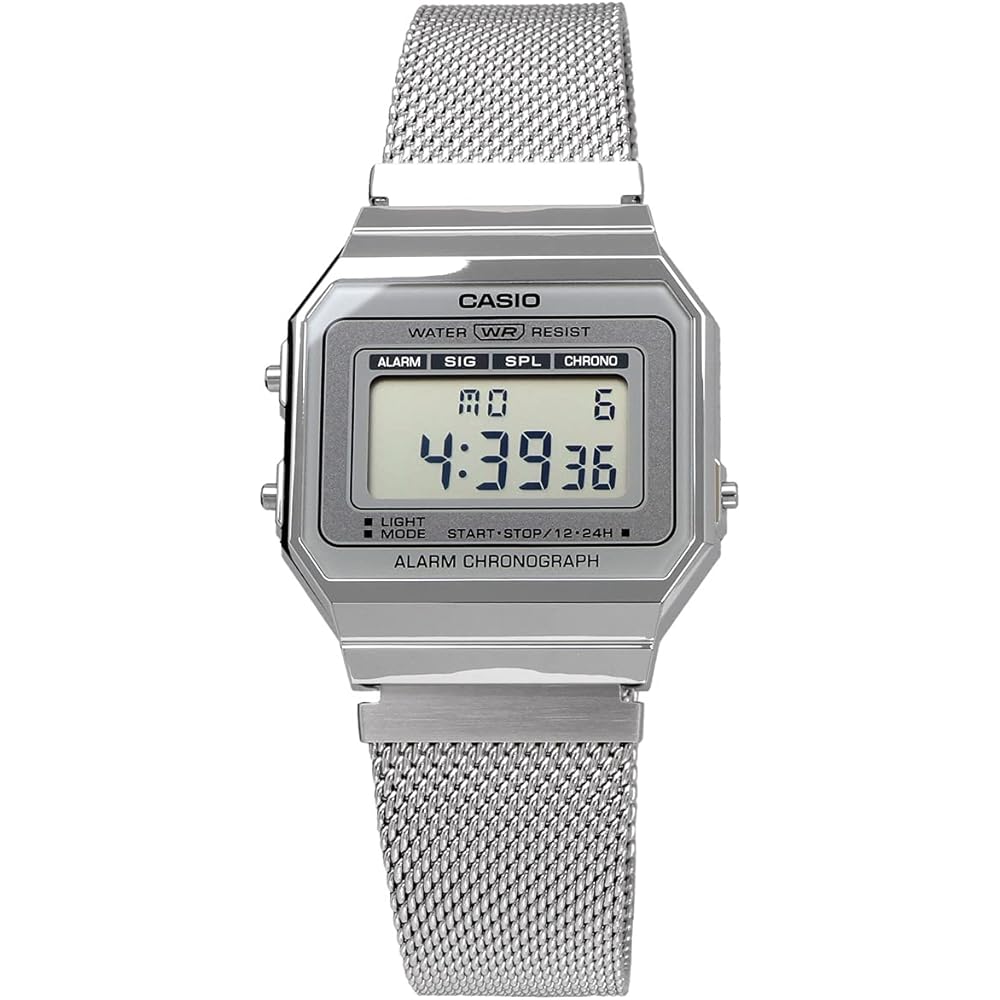Casio CASIO Digital Watch Vintage Series A700WM-7A Metal Mesh Band Men's Women's Silver Oversea...