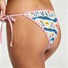 Women Tie Back Padded Bikini Set Two Piece Swimsuit with Adjustable Straps and Printed Reversible Bottoms