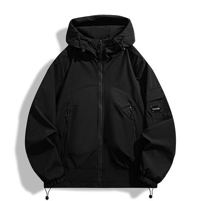 Spring and Autumn New Style Loose Workwear Windproof and Waterproof Jacket Hooded Mountaineering Jacket
