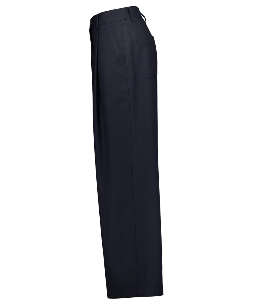 Myuleus Stitch Wool Wide Pants [Navy]