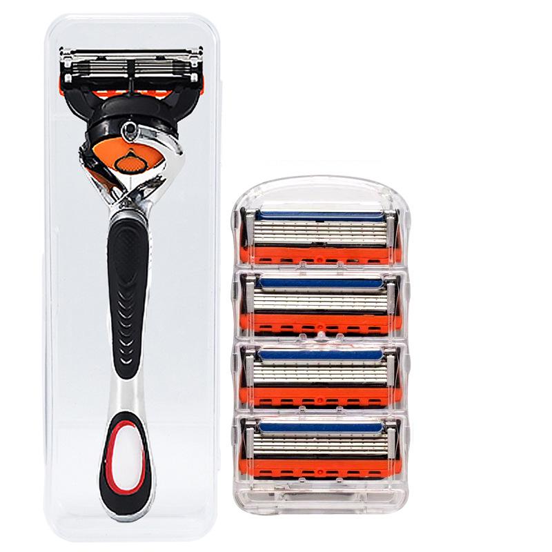 German Quality Men's Razor with Five Ultra-Thin, Anti-Scratch Blades
