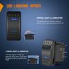 Waterproof Rocker Switch 7 Pin DPDT Toggle On-off-on 15a24v Double Light With Jumper Wires