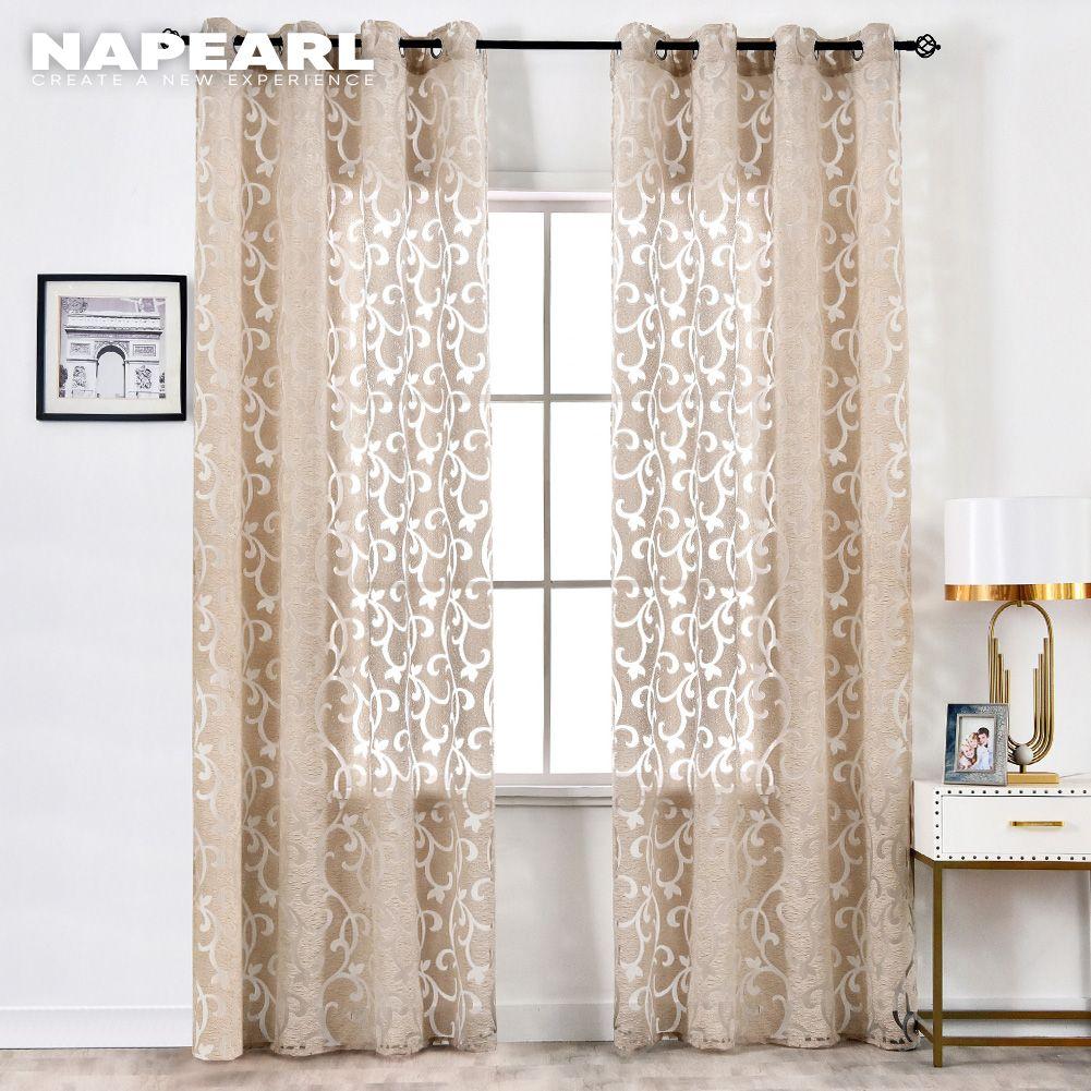 1PC NAPEARL Modern Fashion Jacquard Tulle Sheer Curtain for Living Room Bedroom Home Decor