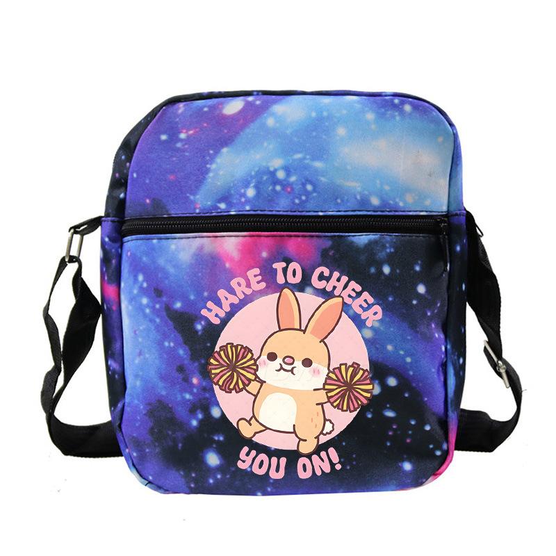 Cute printed shoulder bag casual multi-functional oblique span bag small bag student stationery bag