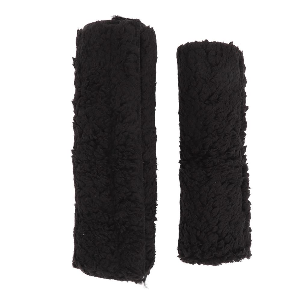 2Pcs Easy Install Sherpa Armrest Cover Thickened Warm Armrest Pad Non-Slip Seat Accessory Daily Use