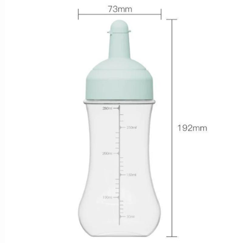 Kořenka Stlačovací láhev 350ML 5-otvorová Salátová Kečupová Stlačovací láhev s prachovkou a stupnicí Nádoba na omáčky Kuchyňské náčiní