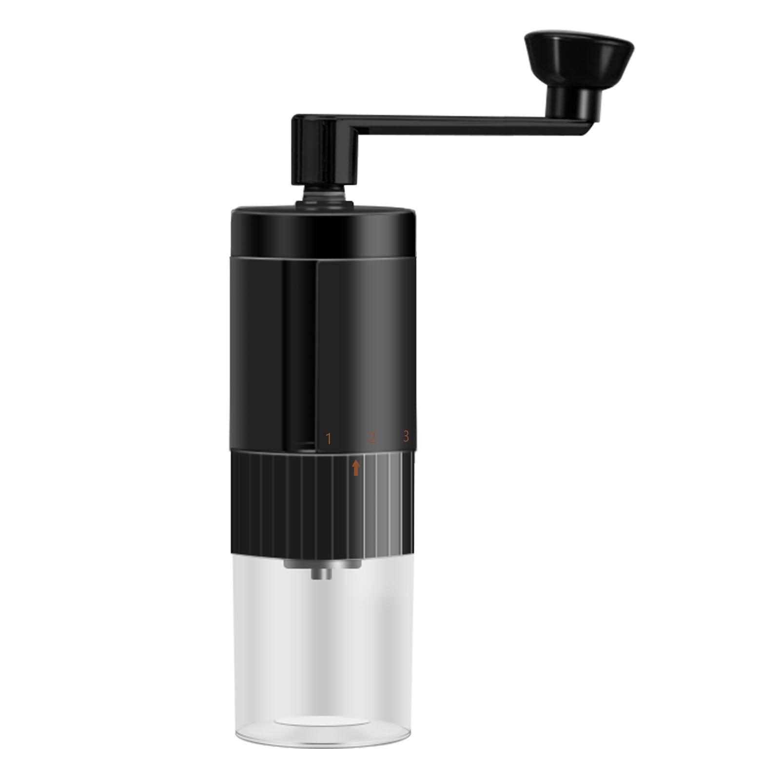 Hand-Cranked Coffee Grinder Adjustable Coffee Bean Grinder Bean Grinding Coffee Machine for Coffee Beans Nuts Seeds Grain чёрный