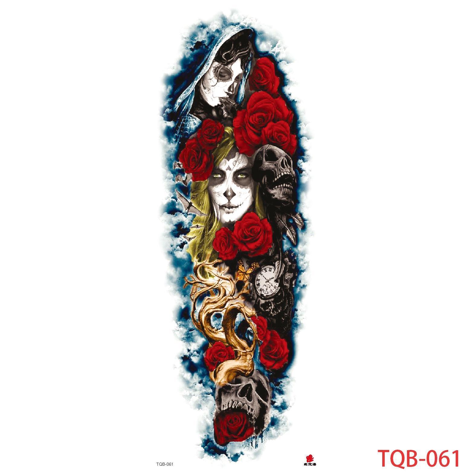 

1 предмет, 480*170 мм, большие временные татуировки, рукава для мужчин и женщин, татуировки на всю руку, временные реалистичные поддельные татуировки с волком, тигром, львом TQB-061