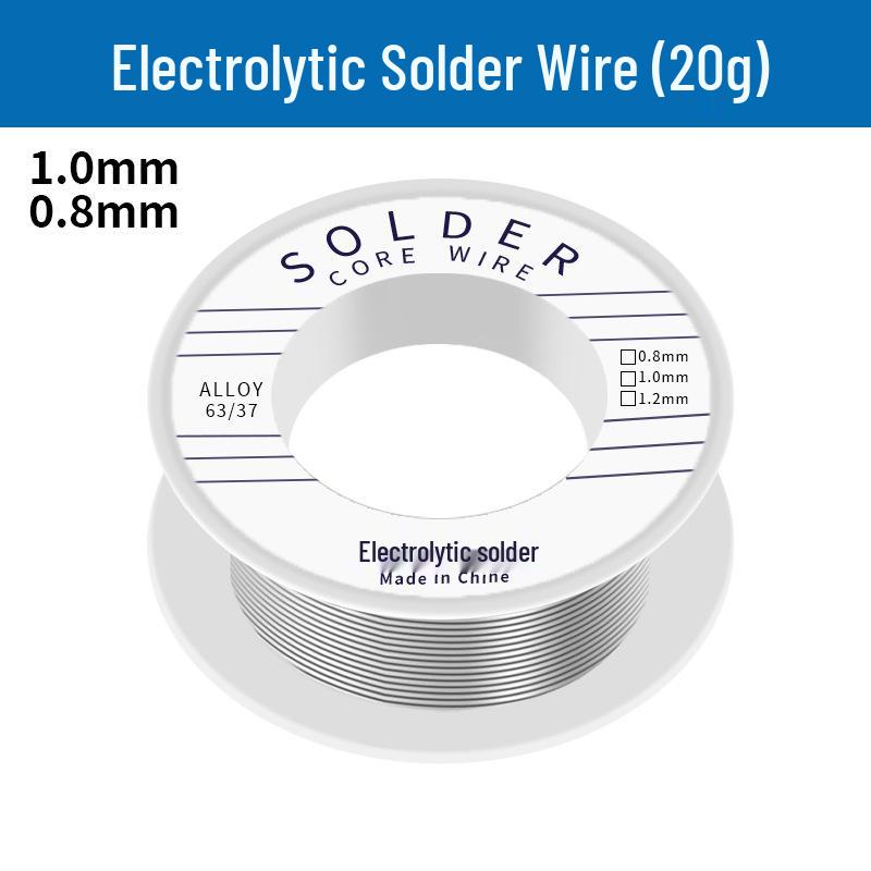 Wear-resistant Rosin Core 6337 Tin Solder Wire, Small Roll, 50g, 0.8mm & 1.0mm, Leaded