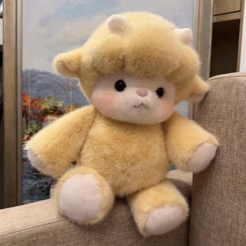 Kawaii Koşan Peluş Oyuncak Yumuşak Doldurulmuş Pembe Domuz Koyun Yüksekova İneği Çocuklar Kızlar Hayvan Severler İçin Mükemmel Doğum Günü Noel Hediyesi