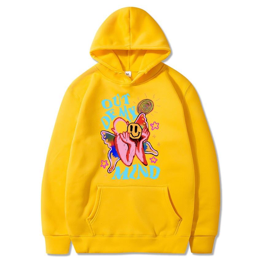 Out of my mind graffiti autumn/winter hoodie hip-hop street college classic pullover daily fashion casual warm hoodie gift