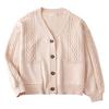 Women's Japanese JK Cable Knit Cardigan V Neck Long Sleeve Loose Cotton Sweater Coat Multi Color