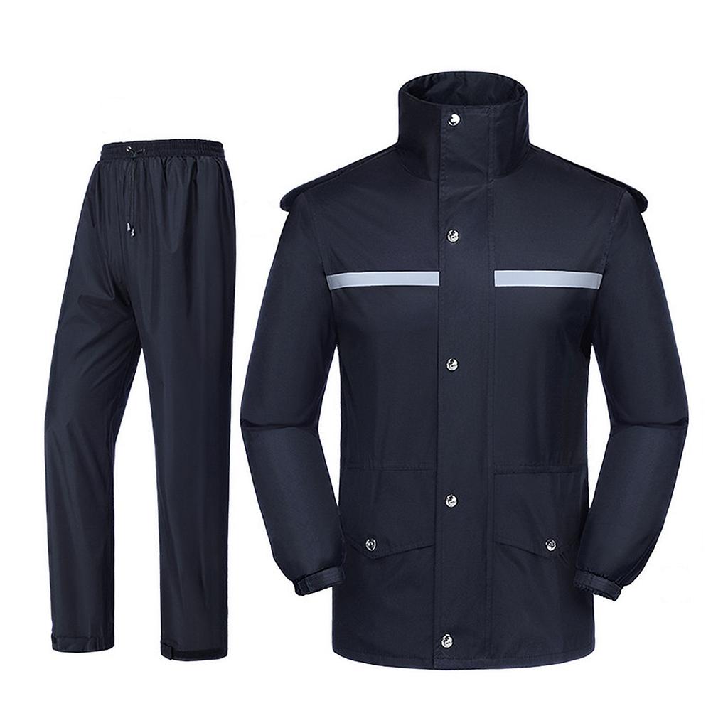 Motorcycle Raincoat Windproof Rain Jacket Reflective Waterproof Riding Raincoat Pants Set