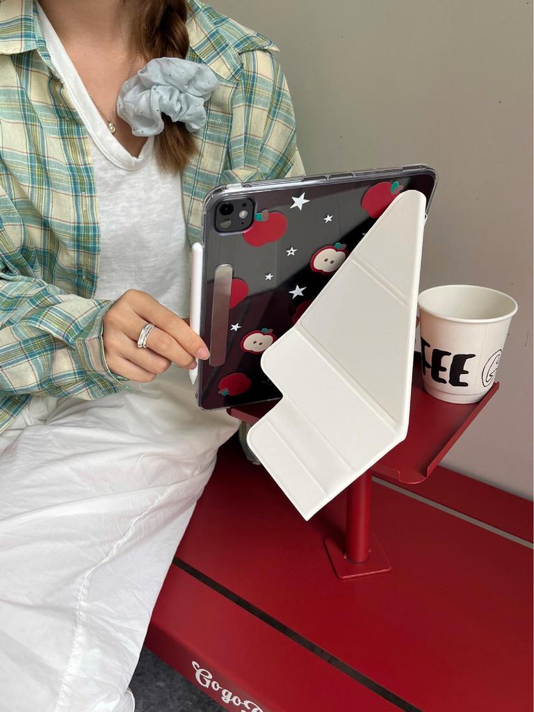 Red Apple Splash-Proof Side Suction Case for iPad Mini 6 (2025 Version)