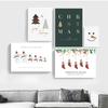 Modern Minimalist Christmas Theme Art Posters Snowman Prints Canvas Printing Wall Art Picture for Living Room Home Decoration
