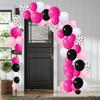 Black Garland Set, Confetti Latex Theme Arch, Party Decoration