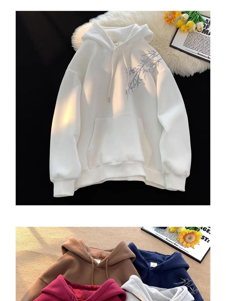 Men's American Style Hooded Fleece Sweatshirt - Autumn/Winter 2025 High Street Loose Fit, Versatile, Casual Jacket for Couples.