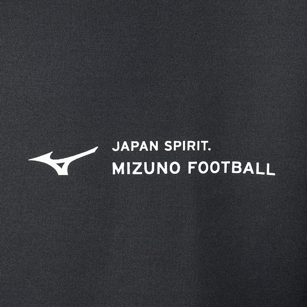 Soccer Wear Hoodie Parka OFF THE PITCH Stretch Slim Silhouette Unisex P2MCB065 Black [Mizuno]