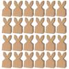 12/24 pcs Cowhide Paper Easter Gift Bags Rabbit Ears Artificial Flowers Party Favor Bags Neutral Bow Ribbon Rustic Paper