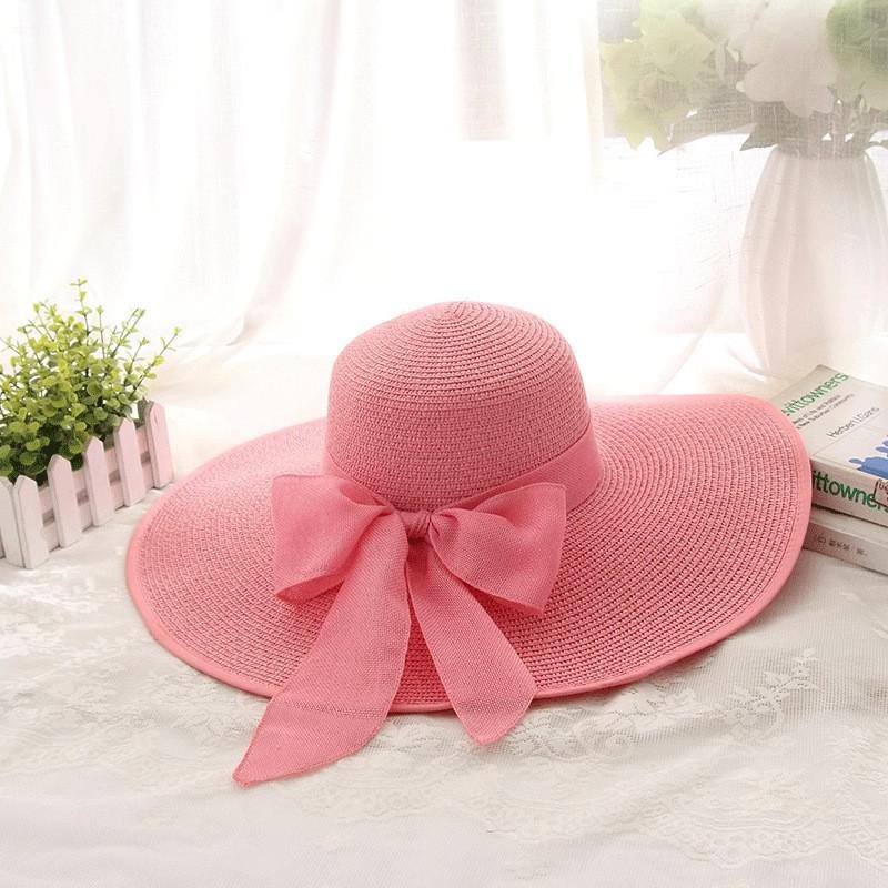 oversized brim straw hat women's summer sun protection visor straw hat seaside beach hat travel sun hat vacation style