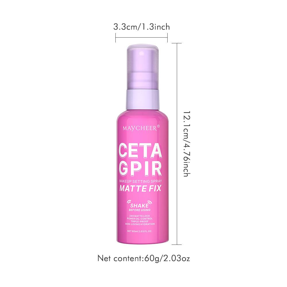 MAYCHEER Matte Setting Spray - Oil Control, Non-Smudging, Waterproof, No Tightness, Long-lasting.