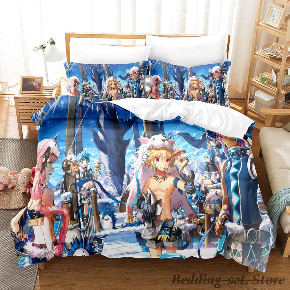 Coolt Spel Elsword Sängkläder Set Enkel Tvåbädds Full Queen King Size Sängset Vuxen Barn Sovrum Påslakan Set Anime Parure De Lit Säng