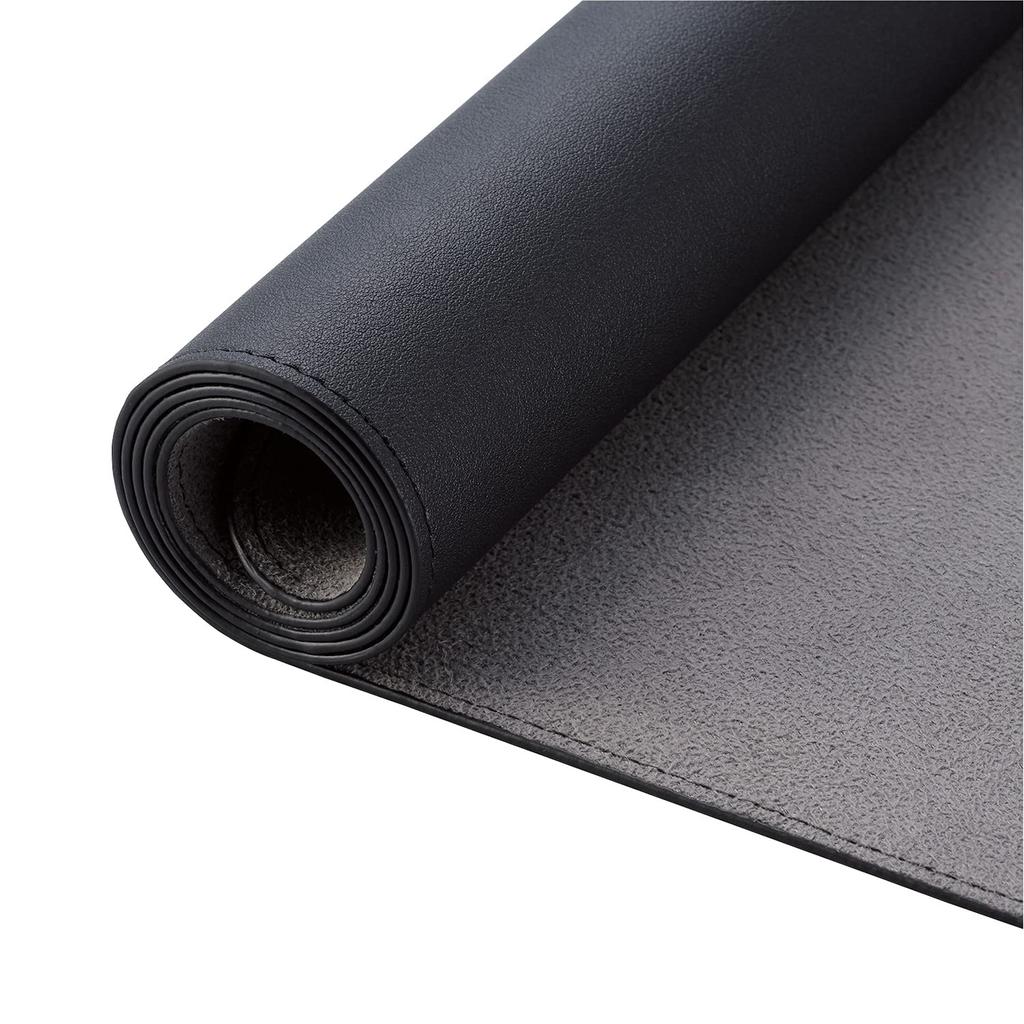ELECOM Desk Mat Mouse 800mm X 400mm X Expandable for Larger Desk Interior Black Pad, (W) (D) 1.8mm (H), Leather, Use, Organization, Style, MP-DM03BK