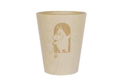TOUGEI Moomin 80th Anniversary Straight Natural Maple Wood Cup, Large,