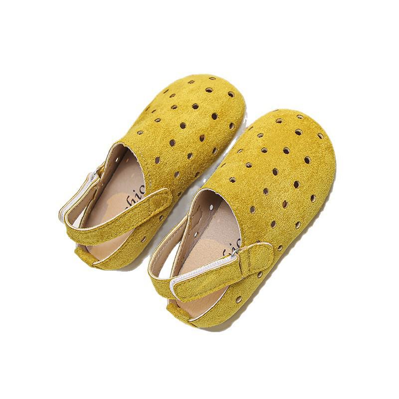 Children's Closed-Toe Retro Sandals - Soft Bottom, Korean Style Summer Shoes for Baby Girls