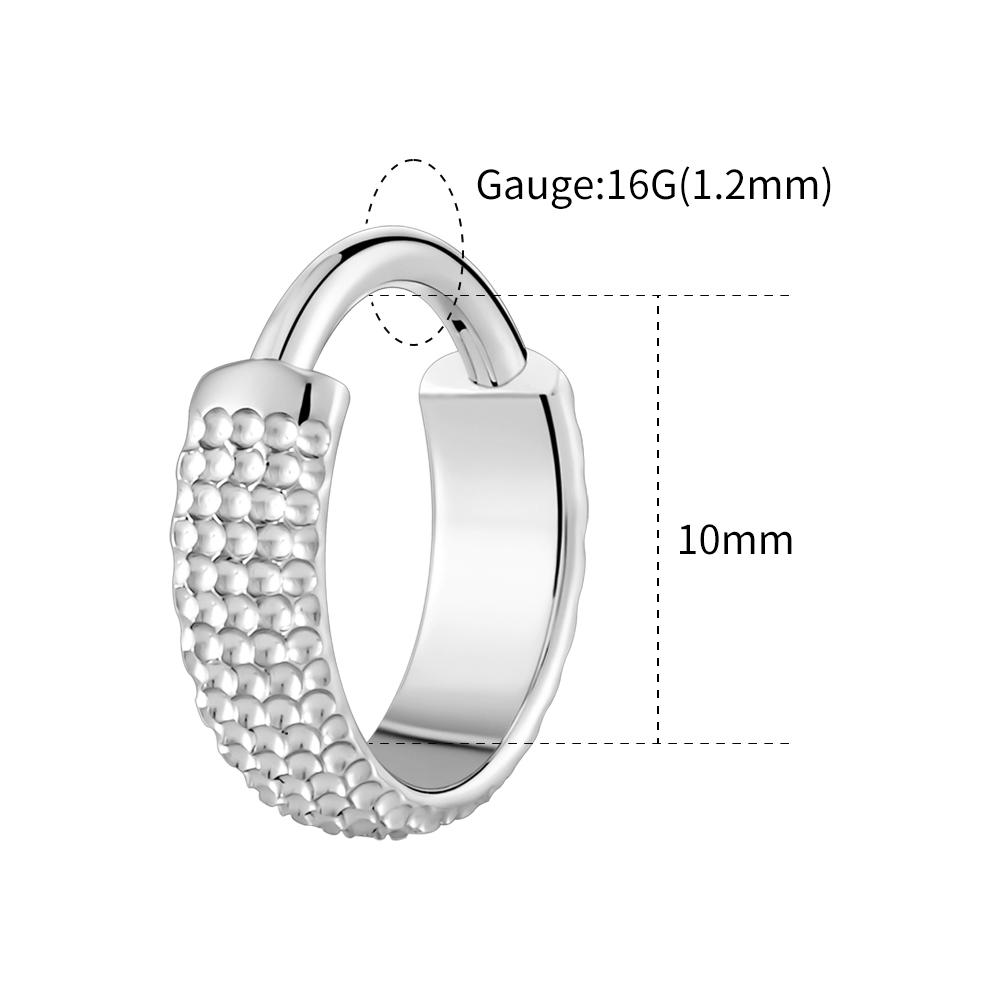 

Right Grand ASTM F136 Titanium 16G Wide Hammered Conch Clicker Hoop 8/10/12mm Punk Hinged Segment Clicker Septum Helix Piercing Hoop&Earrings&Ears