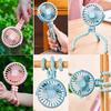 3 Speeds Fan for Cart Stroller Outdoor Portable Fans With Lamp Clip On Baby Stroller USB Rechargeable Handheld Electric Fan Home
