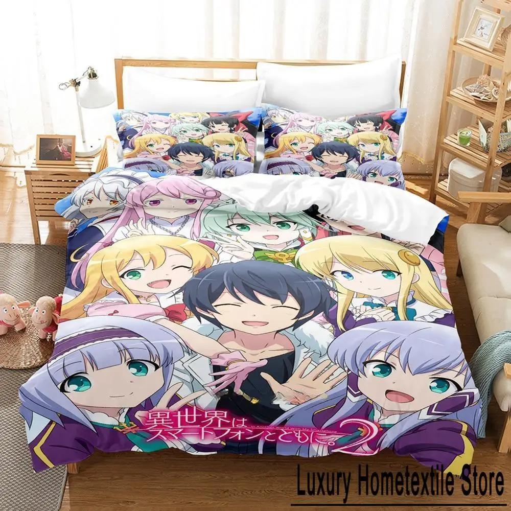 3D Kawaii The Aristocrat's Otherworldly Adventure Bedding Set Cartoon Anime Three-piece Set Adult Kid Bedroom Duvet Cover Sets