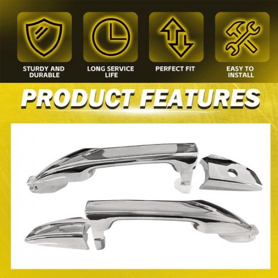 2Pcs Front LH+RH Exterior Door Handle For 2008-2012 Honda Accord Car Outside EXC