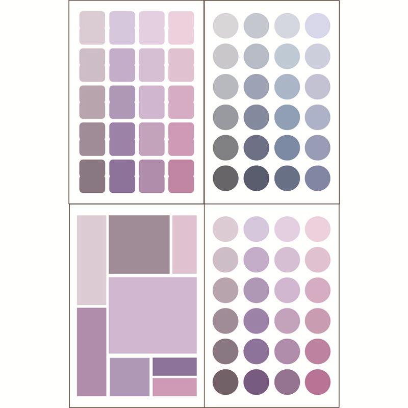 Colorful Polka Dot Label Stickers: Round, Square, Index, Multifunctional DIY Decoration