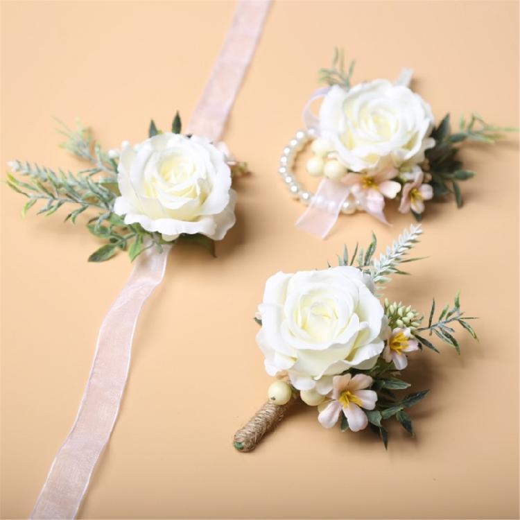 Unique Corsage Boutonnieres Artificial Flowers for Proms, Anniversaries, Ceremonies, Wedding Embellishments