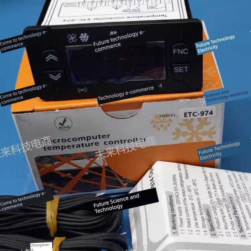 

ETC-974/961/902 Temperature Controller Refrigeration Defrost Fan Cold Storage Freezer Freezer Digital Display Thermostat ETC-974 English 230V