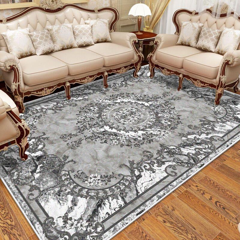 Golden Carpet for Living Room European Luxury Home Decor Rugs Bedroom Bedside Rug Non-slip Washable Lounge Sofa Coffee Table Mat