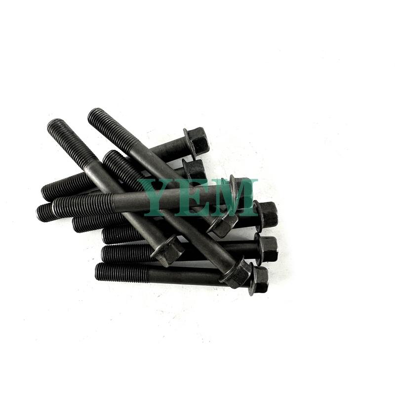 1 Set Cylinder Head Bolt (10pcs) For Isuzu 3KC1 Diesel Engine  3KC1 Cylinder Head Bolt.