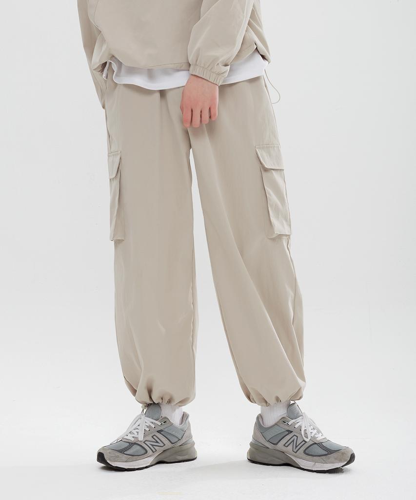 PEPPERSEASONING Standard Wide Cargo Jogger Pants_Beige